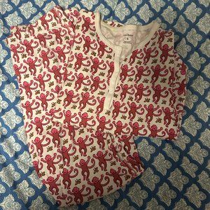 pink monkey roller rabbit pajamas (S)